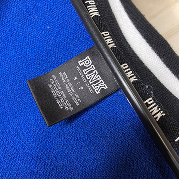 PINK V-Neck Sweater in Blue size Small - Picture 4 of 4